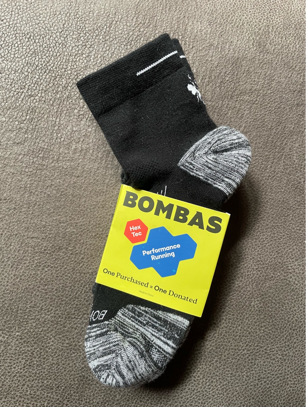Bombas Wonen’s Performance Running Socks – Black with Gray
